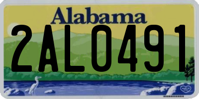 AL license plate 2AL0491