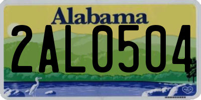 AL license plate 2AL0504