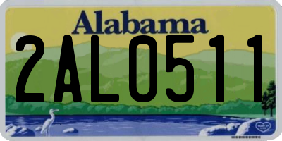 AL license plate 2AL0511