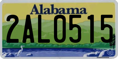 AL license plate 2AL0515