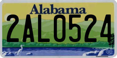 AL license plate 2AL0524