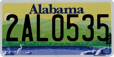 AL license plate 2AL0535