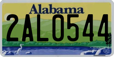 AL license plate 2AL0544