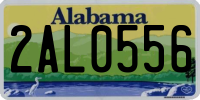 AL license plate 2AL0556