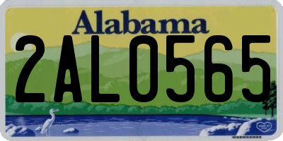 AL license plate 2AL0565