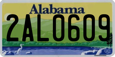 AL license plate 2AL0609