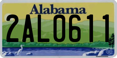 AL license plate 2AL0611