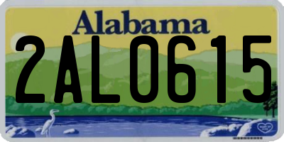 AL license plate 2AL0615