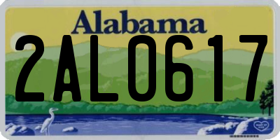 AL license plate 2AL0617