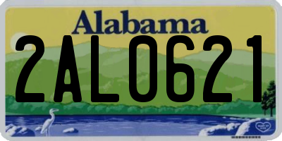 AL license plate 2AL0621