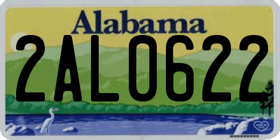 AL license plate 2AL0622