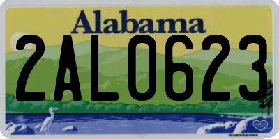 AL license plate 2AL0623
