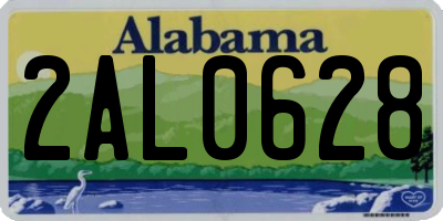 AL license plate 2AL0628