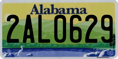AL license plate 2AL0629
