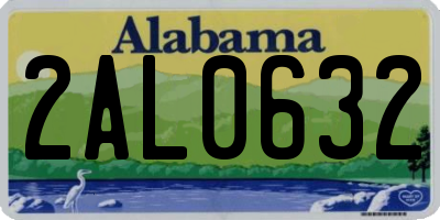 AL license plate 2AL0632