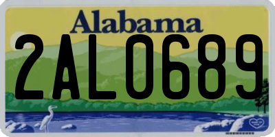 AL license plate 2AL0689