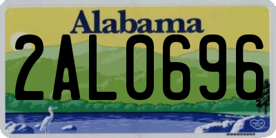 AL license plate 2AL0696