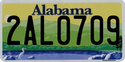 AL license plate 2AL0709