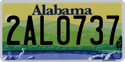 AL license plate 2AL0737