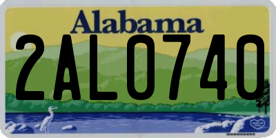 AL license plate 2AL0740