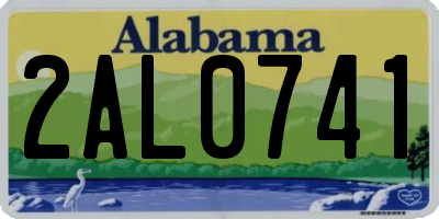AL license plate 2AL0741