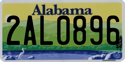 AL license plate 2AL0896