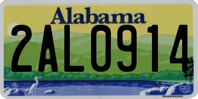 AL license plate 2AL0914