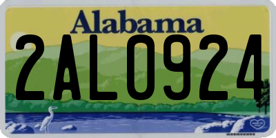 AL license plate 2AL0924