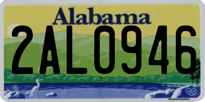 AL license plate 2AL0946