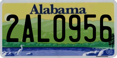 AL license plate 2AL0956