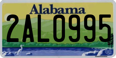 AL license plate 2AL0995
