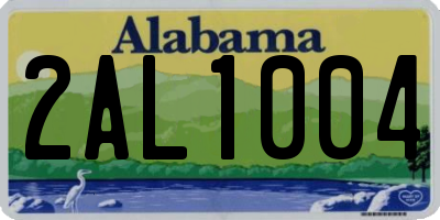 AL license plate 2AL1004