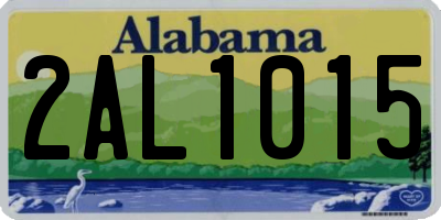 AL license plate 2AL1015