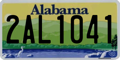 AL license plate 2AL1041