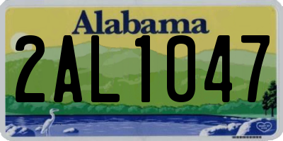 AL license plate 2AL1047