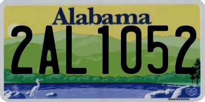 AL license plate 2AL1052