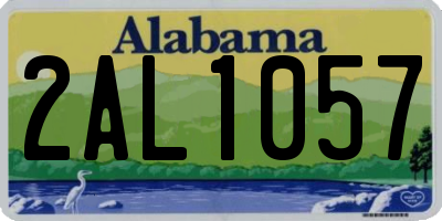 AL license plate 2AL1057