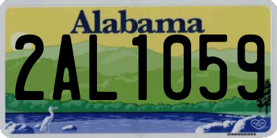 AL license plate 2AL1059