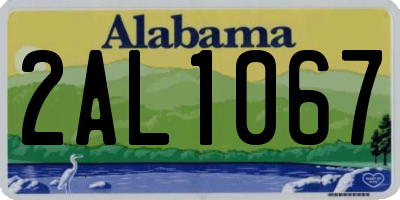 AL license plate 2AL1067