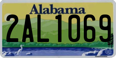 AL license plate 2AL1069