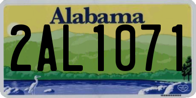 AL license plate 2AL1071