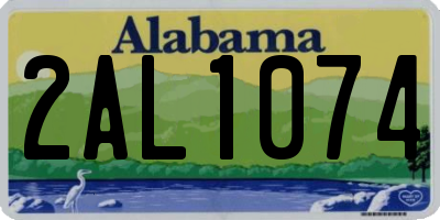 AL license plate 2AL1074