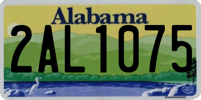 AL license plate 2AL1075