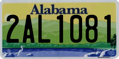 AL license plate 2AL1081