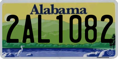 AL license plate 2AL1082