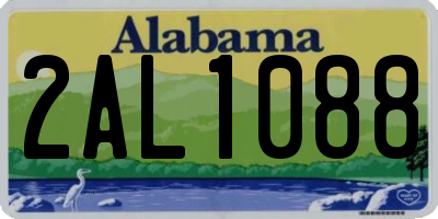 AL license plate 2AL1088