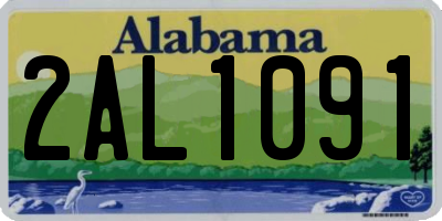 AL license plate 2AL1091