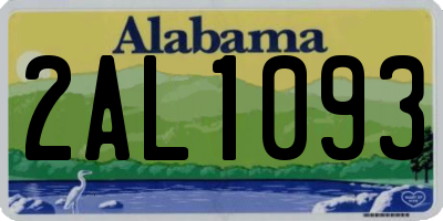 AL license plate 2AL1093