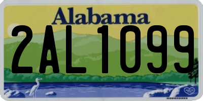 AL license plate 2AL1099