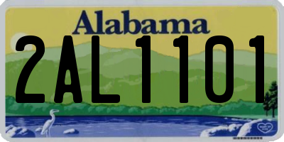 AL license plate 2AL1101